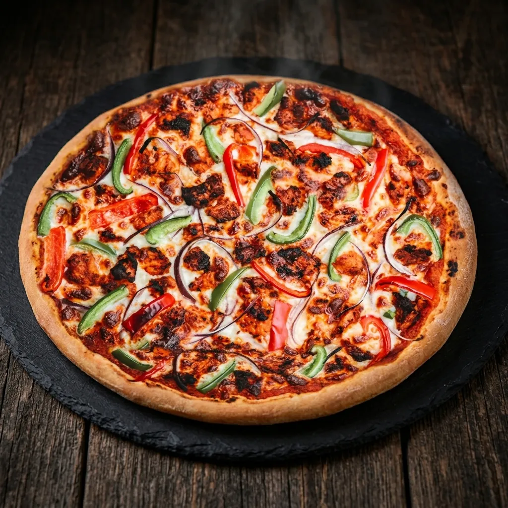 Crispy tandoori-spiced bites with mint chutney, lime and red onion, inspiring the Tandoori Chicken Pizza at Samra's Pizza Calgary