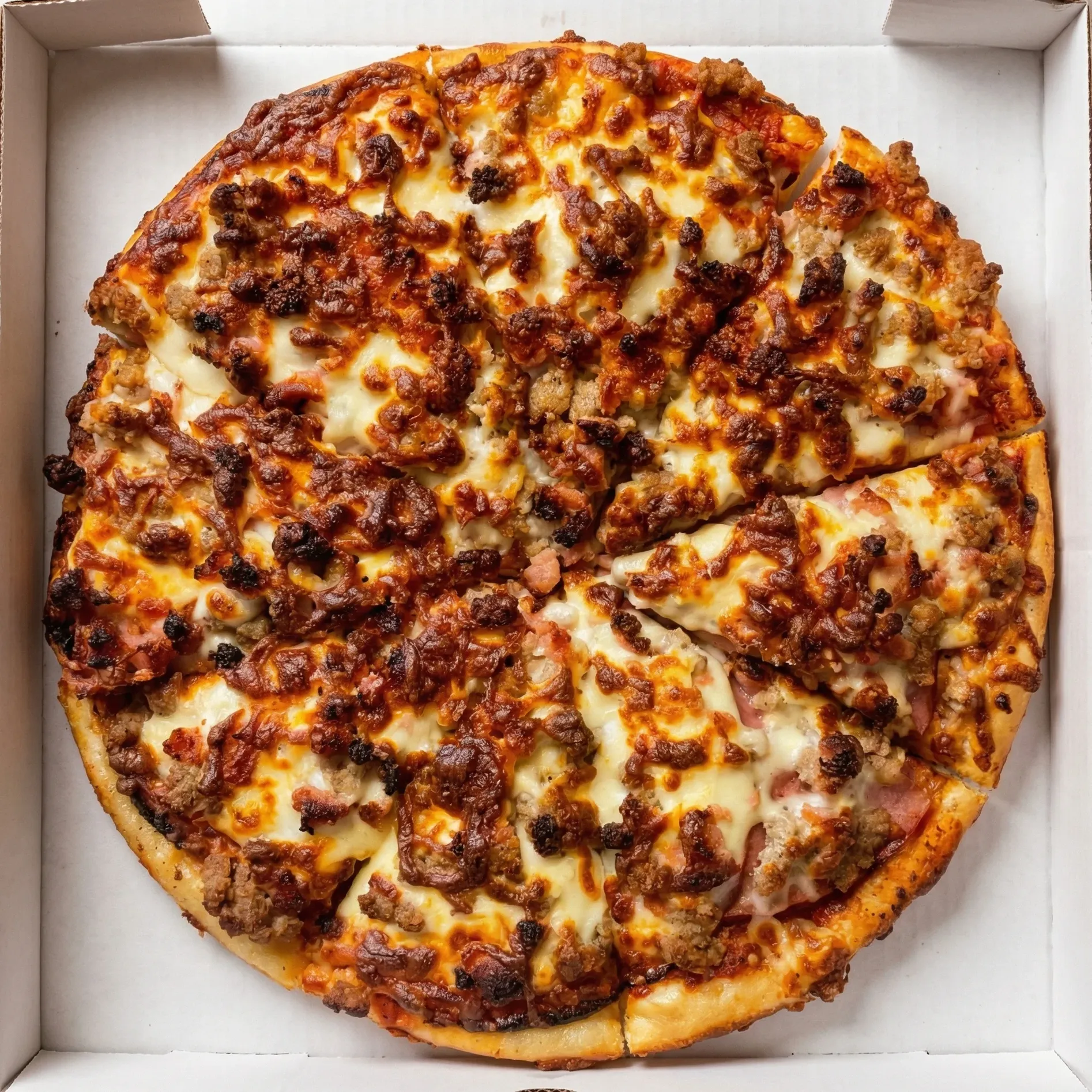 All Meat Pizza with ham, beef, salami, pepperoni and sausage from Samra's Pizza in Sage Hill, Calgary